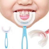 Baby U-Shaped Toothbrush | Children's Teeth Cleaning Brush for Kids (Soft Silicone) - Malzio