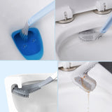 Buy 1 Get 1 Free Silicone Toilet Brush + 2 Hooks Free | Anti-Bacterial Flexible Toilet Cleaning Brush - Malzio
