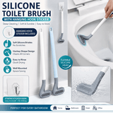 Buy 1 Get 1 Free Silicone Toilet Brush + 2 Hooks Free | Anti-Bacterial Flexible Toilet Cleaning Brush - Malzio