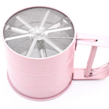 Flour Sifter Stainless Steel | Double Layer Fine Mesh Baking Sifter with One-Hand Press Crank for Cakes & Pastries - Malzio