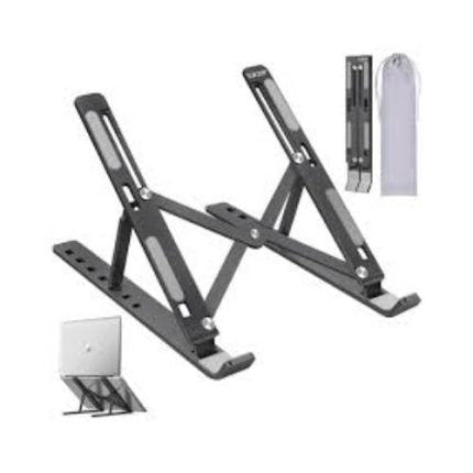 Laptop Stand | Creative Folding Storage Bracket | Adjustable Portable Durable | 24×4.5cm Folded / 24×16.5cm Opened - Malzio