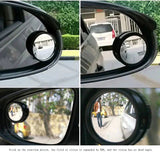Pack Of 2 PCs Round View Mirror Blind Spot Wide- Angel Lens - 2 PCs - Metal Body - Malzio