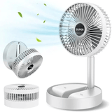 Rechargeable Portable Telescopic Folding Table Fan – 3-Speed Adjustable Desk Fan (Random Color) - Malzio