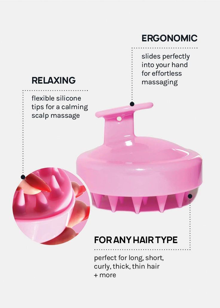 Scalp Massager – Soft Silicone Shampoo Brush For Deep Scalp Care - Malzio