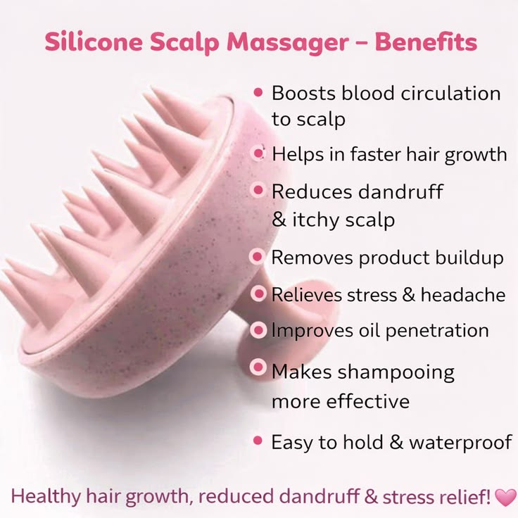 Scalp Massager – Soft Silicone Shampoo Brush For Deep Scalp Care - Malzio