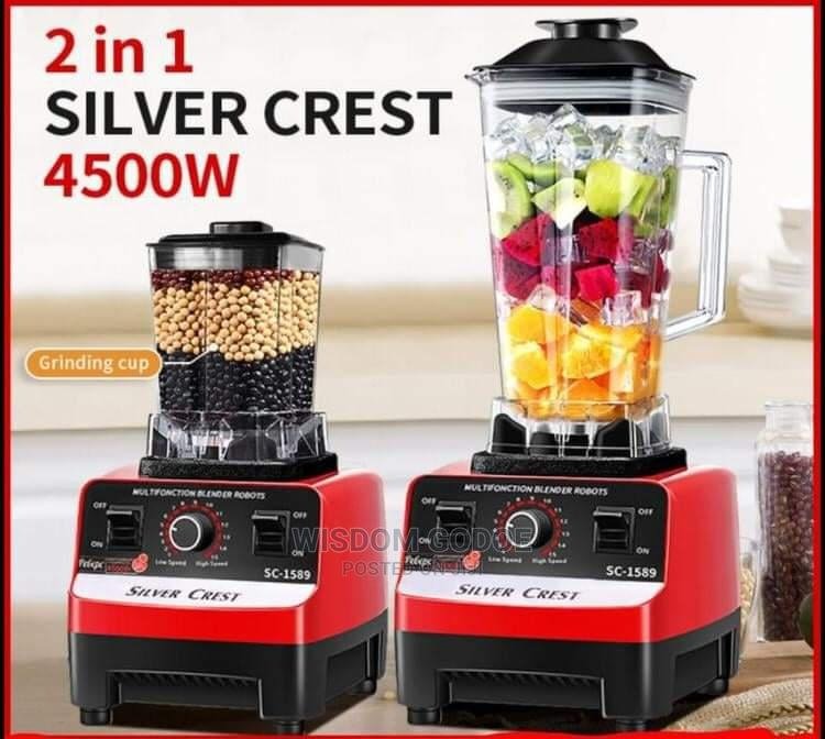 Silver Crest SC-1589 2 In 1 High Power Blender 4500W – Multi-Function Grinder & Smoothie Maker - Malzio