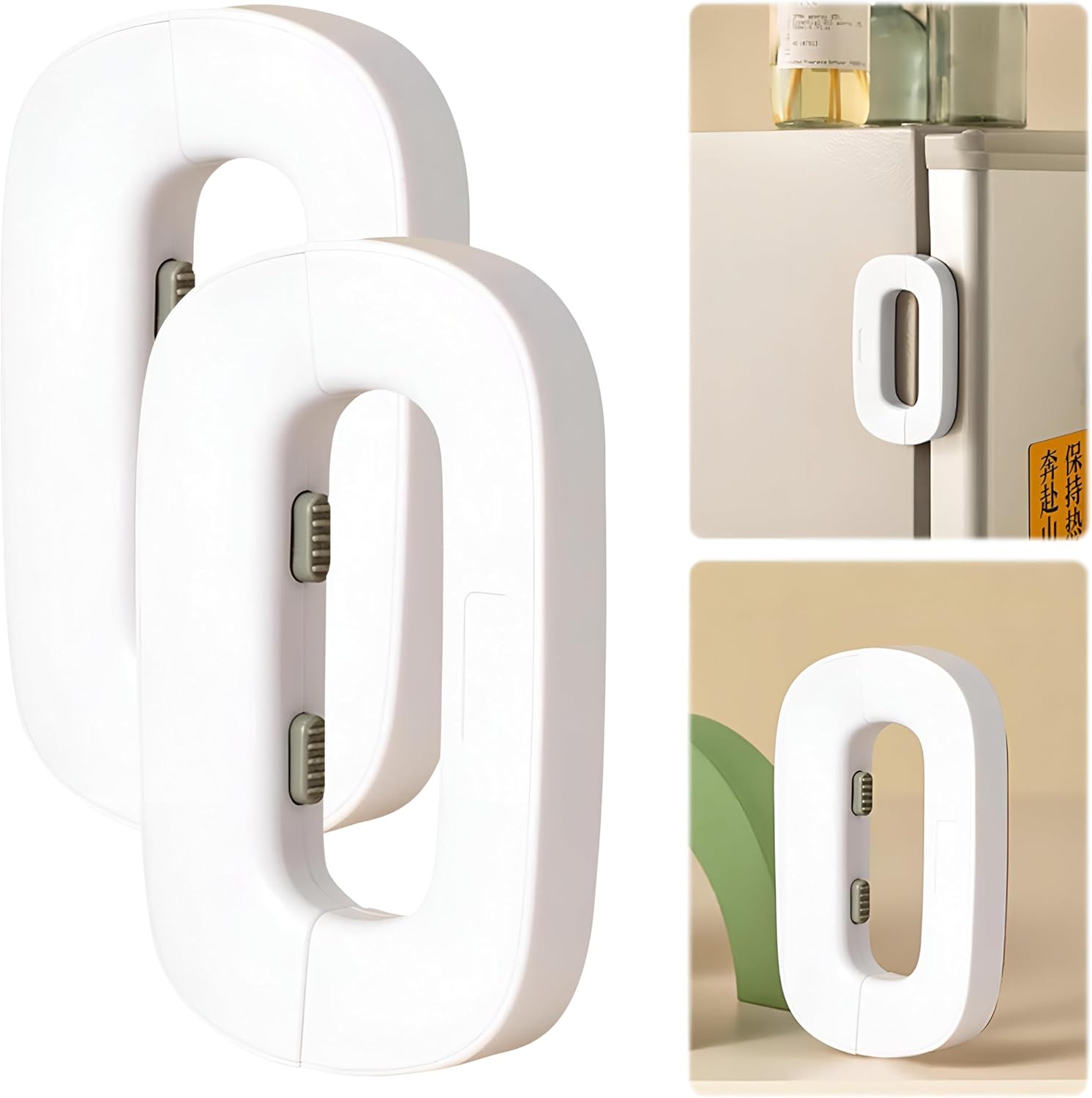 Universal Refrigerator Door Safety Lock – Baby Proof Fridge Lock With Strong Adhesive & Adjustable Strap - Malzio