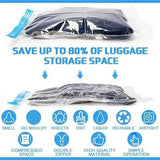 Vacuum Storage Bags Set (5 Bags + 1 Hand Pump) – Reusable Space Saver Compression Bags For Clothes, Bedding & Travel - Malzio