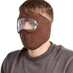 Windproof Anti Dust Full Face Masks Cycling Ski Breathable Masks Eye HD Anti Fog Goggles Hood Cover Winter Warm Hat Caps (Random Color) - Malzio